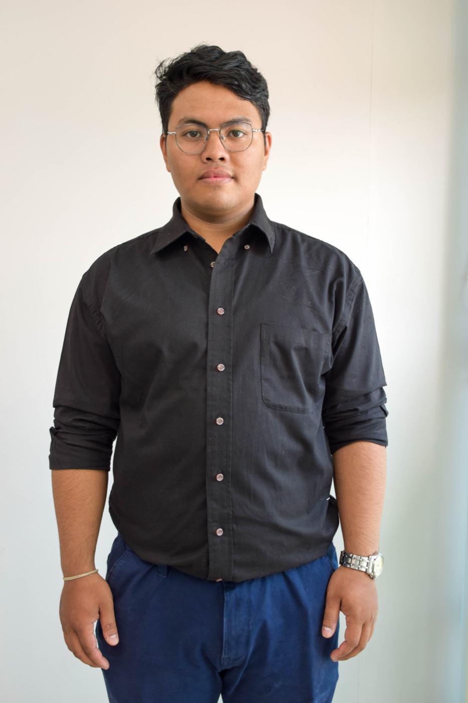 Portrait of a SalesHubNepal team member at the Kathmandu distribution HQ